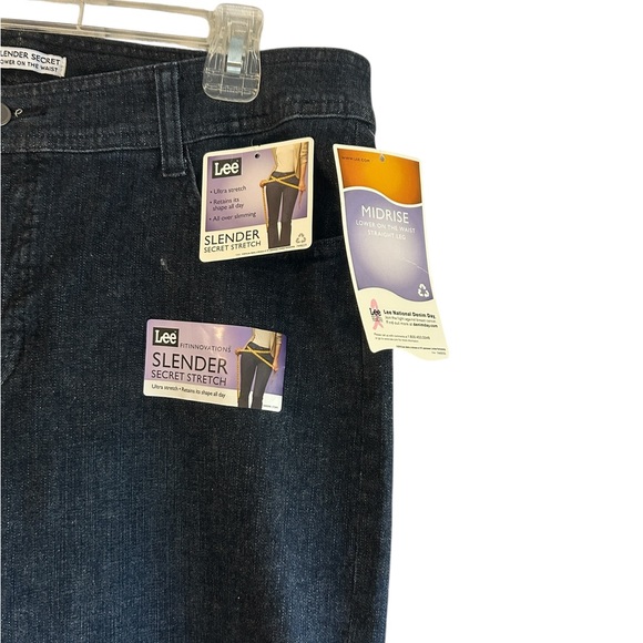 New with Tag Lee Midrise slender secret stretch cotton spandex blue jeans 14P - Picture 4 of 6
